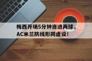 梅西开场5分钟连进两球，AC米兰防线形同虚设！